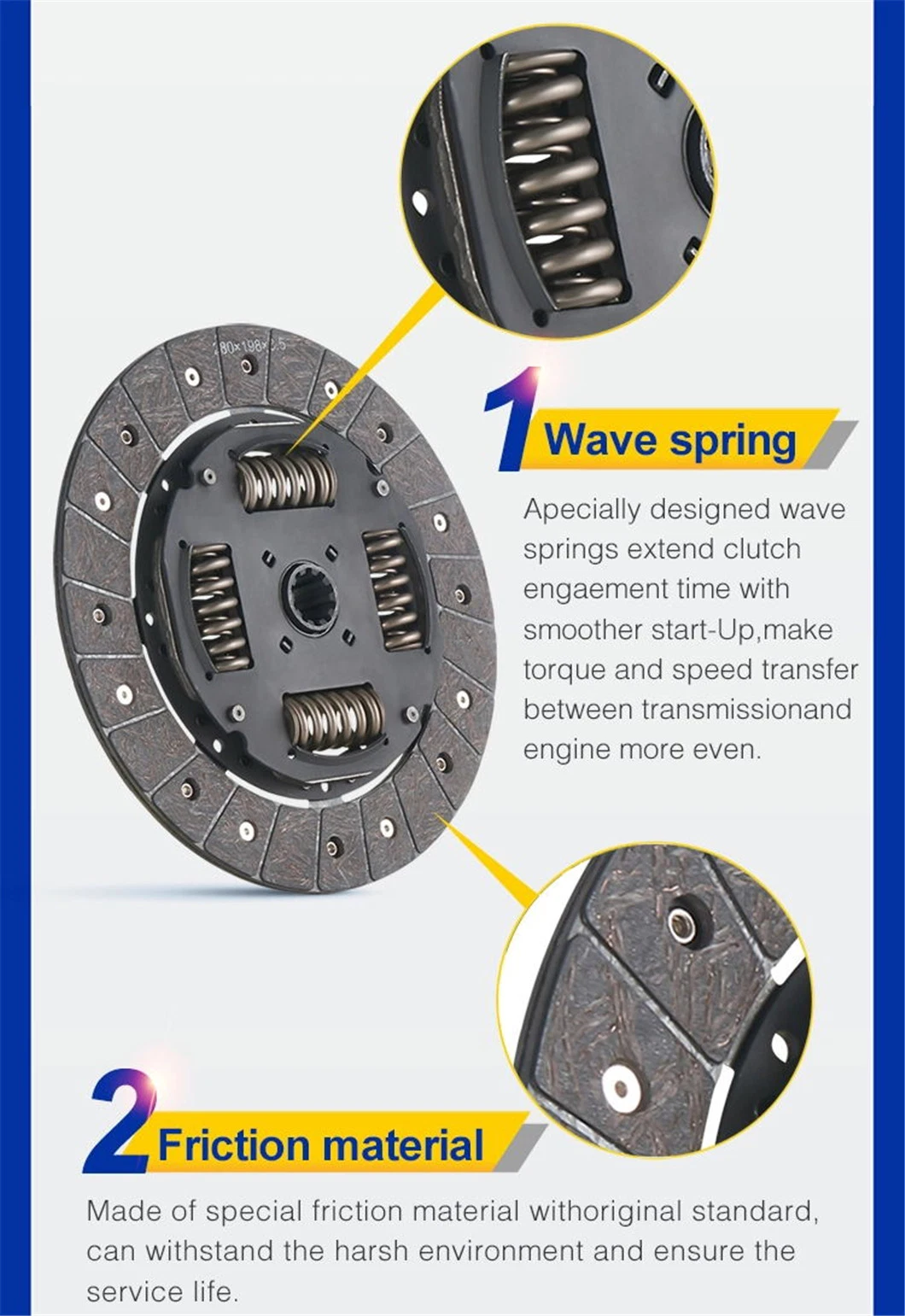 Mfk2012/Mfk2009/Mfk2006/Mbk2113 Truck Clutch Kits (Clutch Cover Assy+Clutch Disc+Clutch Bearing) for Mitsubishi Canter 659 & 859&635 & 639&511 & 711 L200cr